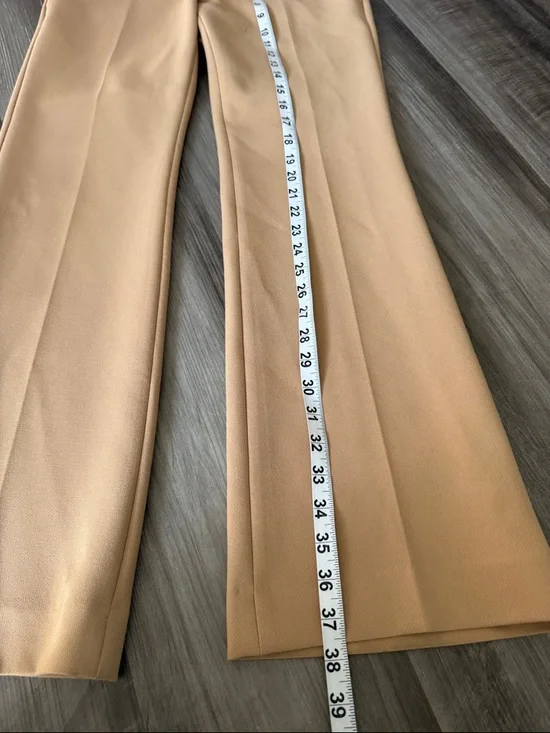 Ann Taylor 4 petite dress pants trousers camel tan Devin fit work wear business - Picture 2 of 9